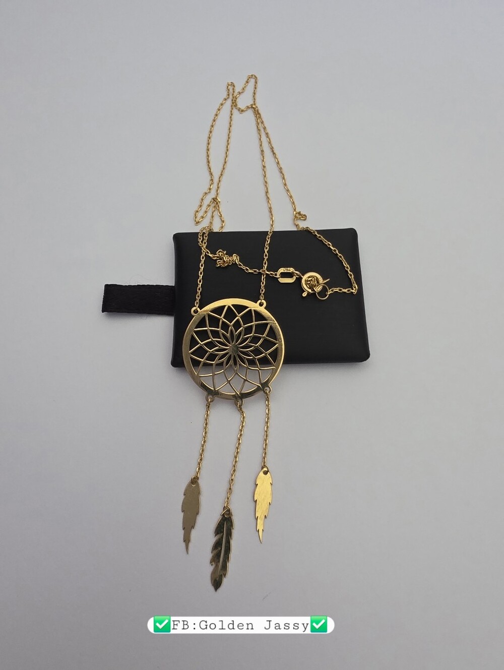 18K Real Gold Dream Catcher Necklace